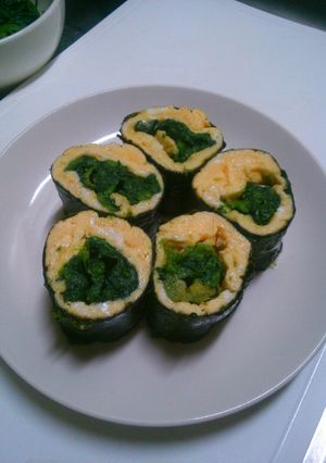 “ほうれん草の卵焼き”の海苔巻き-レシピのメイン写真