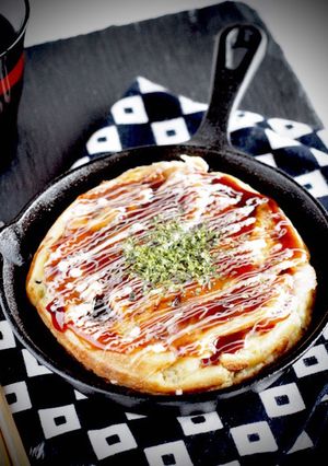 ニトスキ２つでひっくりかえす、お好み焼き-レシピのメイン写真