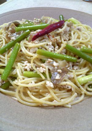 にんにくの芽とザーサイのパスタ♪-レシピのメイン写真