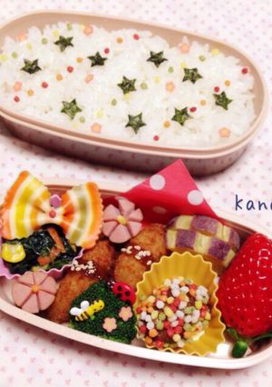 小学生 2段 お星とお花の弁当-レシピのメイン写真