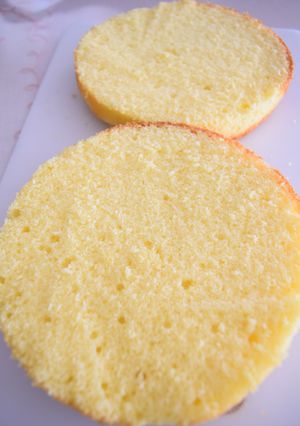 ふんわり スポンジケーキ・直径15㎝-レシピのメイン写真