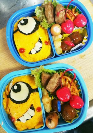 ミニオン☆キャラ弁☆-レシピのメイン写真