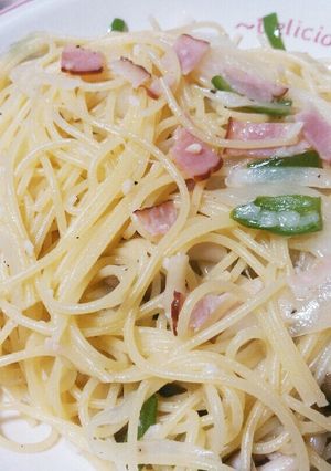 玉葱とベーコンキノコの塩麹パスタ-レシピのメイン写真