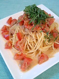 簡単トマトとツナのサラダスパゲッティ♪-レシピのメイン写真