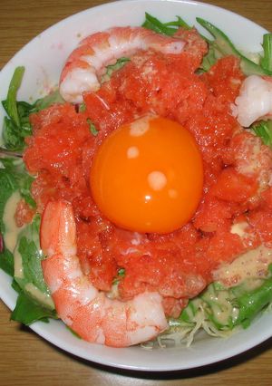 鮭とろサラダ丼-レシピのメイン写真