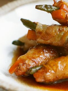 ❤こってり❤豚の野菜巻き照り焼き-レシピのメイン写真
