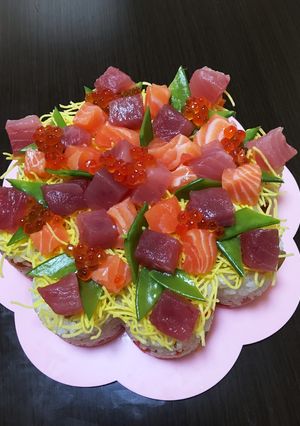 ひな祭りちらし寿司ケーキ-レシピのメイン写真
