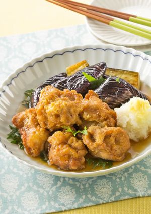 なすとやわらか若鶏から揚げのしそおろし-レシピのメイン写真