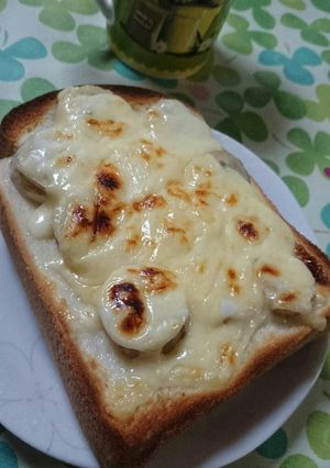 朝の元気に！練乳バナナチーズトースト♪-レシピのメイン写真