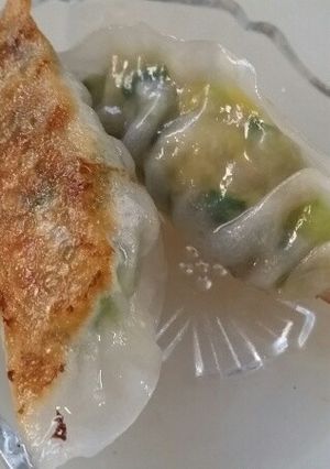 キャベツとニラの手作り味付け焼き餃子-レシピのメイン写真