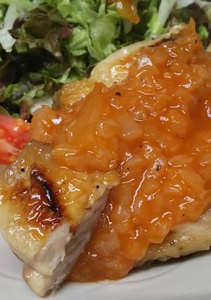 鶏もも肉のグリルチリソースがけ-レシピのメイン写真