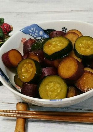 紅はるかとズッキーニの甘煮✨-レシピのメイン写真