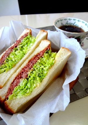 キャベツたっぷりコンビーフサンド-レシピのメイン写真
