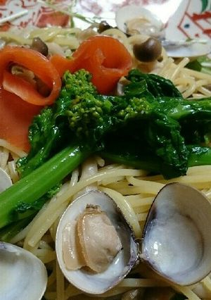 はまぐりと菜の花のスパゲッティ-レシピのメイン写真