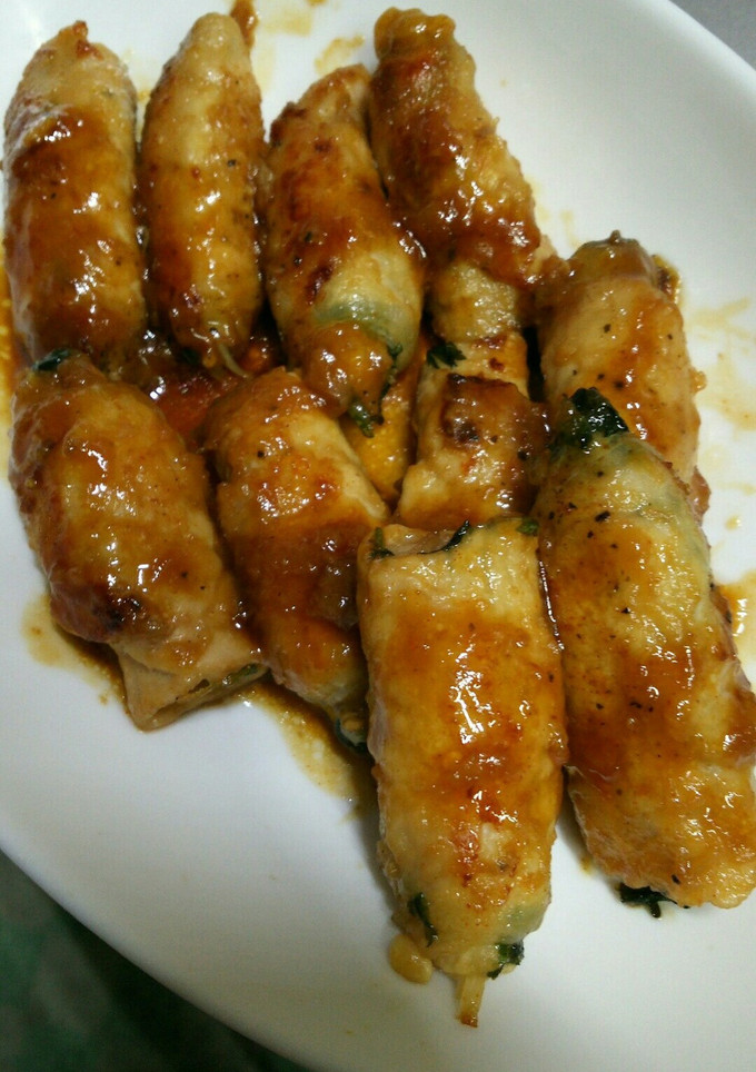えのきと春菊の甘辛肉巻き-レシピのメイン写真