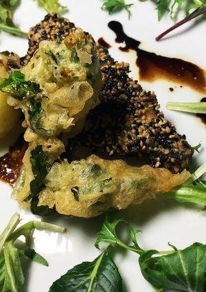 鰆の2種胡麻揚げ 旬野菜のフリット添え-レシピのメイン写真