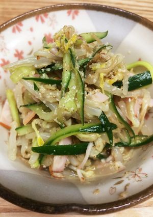 レンジで茹でるモヤシのサラダ-レシピのメイン写真