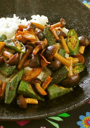 ＊オクラ・しめじ・ニンニクのバター醤油-レシピのメイン写真