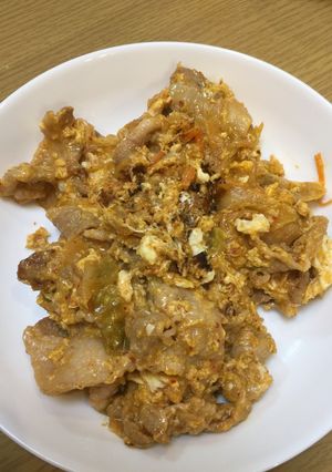 お約束!な味!豚キムチーズ卵入り-レシピのメイン写真