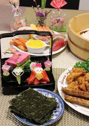 ２０１６年　ひな祭りごはん♡手巻き寿司-レシピのメイン写真