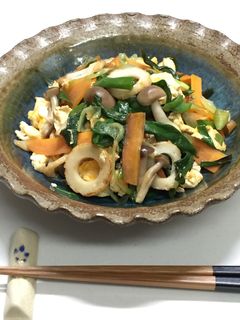 新玉ねぎ葉の卵とじ-レシピのメイン写真