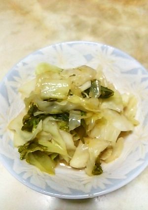 子供大好き♪ゴマ油香るキャベツの煮浸し-レシピのメイン写真