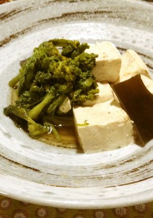菜の花とお豆腐の柔らか昆布煮-レシピのメイン写真