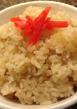 簡単☆桃屋きざみしょうがの炊き込みご飯-レシピのメイン写真