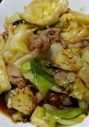 絶品豚バラ肉とキャベツのピリ辛酢醤油炒め-レシピのメイン写真