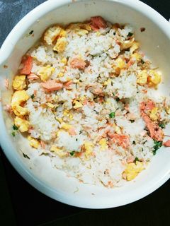 鮭と炒り玉子の混ぜご飯-レシピのメイン写真