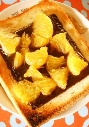 チョコ×オレンジのココナッツ風味トースト-レシピのメイン写真