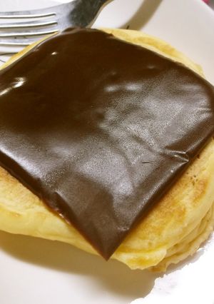 ふわもち生チョコのせパンケーキ☆-レシピのメイン写真