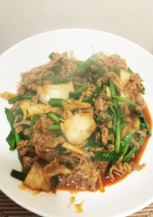 簡単豚キムチを牛肉に☆-レシピのメイン写真