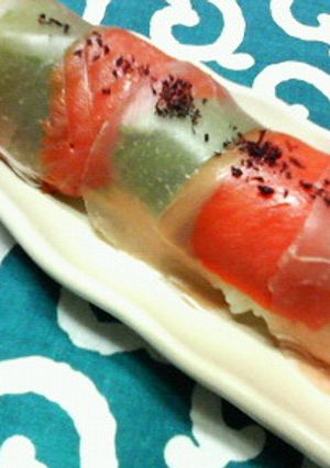 梅風味黒酢たれ納豆☆西洋風細巻き♪♪-レシピのメイン写真