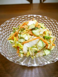 白菜の彩りサラダ♪梅肉ポン酢和え♪-レシピのメイン写真