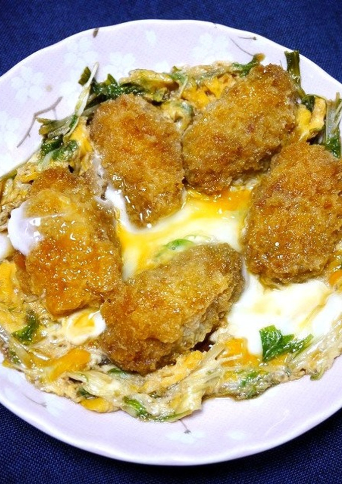 簡単！カキ丼(カキの卵とじ)牡蠣風味-レシピのメイン写真