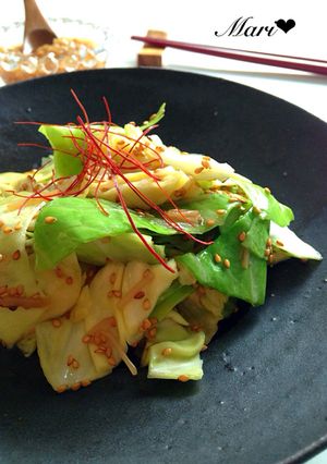 なめ茸おつまみごま油香るやみつきキャベツ-レシピのメイン写真