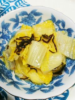 簡単☆白菜と塩昆布の蒸し煮-レシピのメイン写真