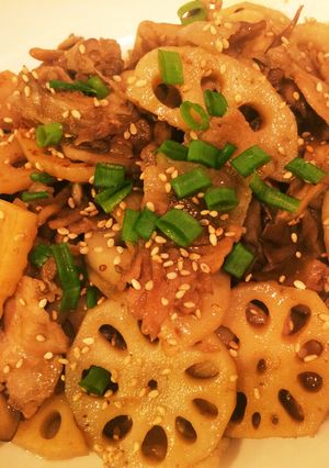 ★常備菜★豚肉とレンコンの甘辛炒め-レシピのメイン写真