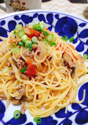 挽肉とトマトのコンソメパスタ-レシピのメイン写真