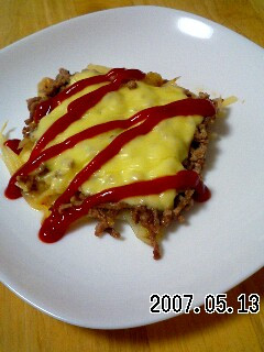 ☆簡単☆ポテトとひき肉とチーズの重ね焼き-レシピのメイン写真