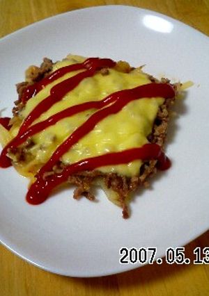 ☆簡単☆ポテトとひき肉とチーズの重ね焼き-レシピのメイン写真