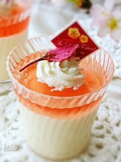 桜とホワイトチョコのムースデザート✾-レシピのメイン写真