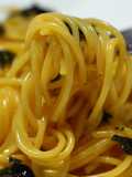 ウニと卵黄のパスタ
