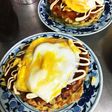とろとろぷるぷる♡お好み焼き半熟卵のせ
