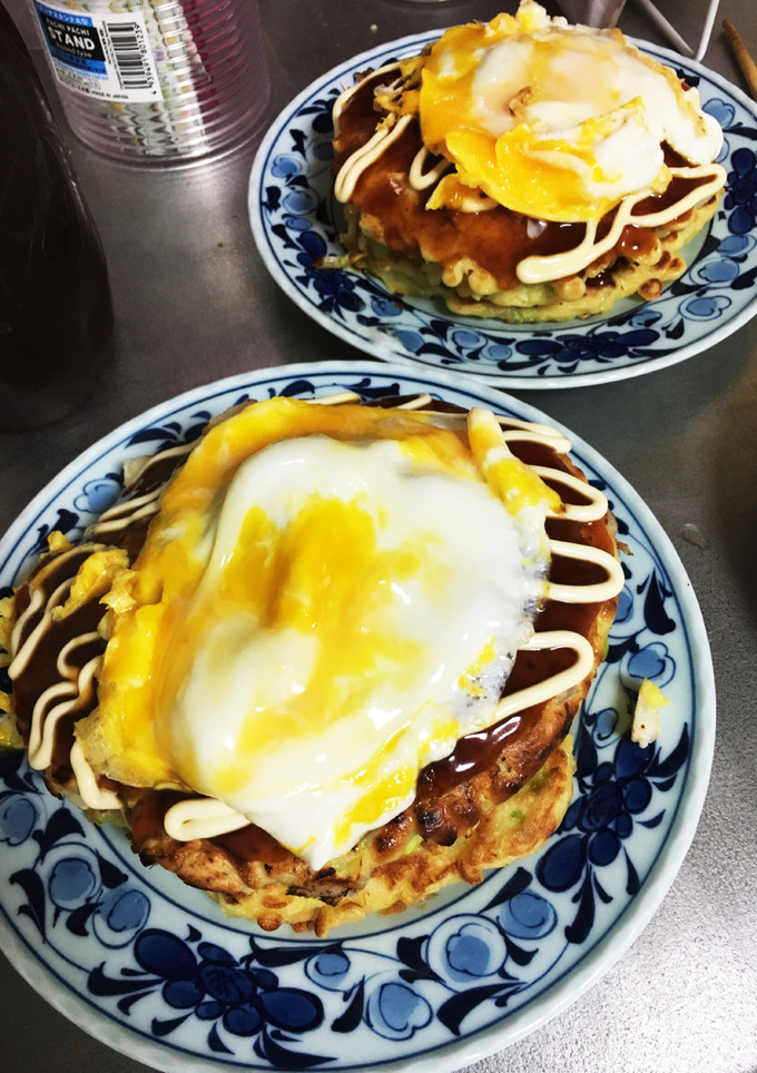 とろとろぷるぷる♡お好み焼き半熟卵のせ-レシピのメイン写真