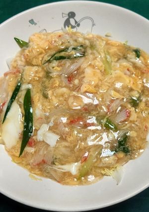 レンチン白菜の中華風かき玉あんかけ-レシピのメイン写真