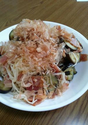 茄子とベーコンの和風そうめん-レシピのメイン写真