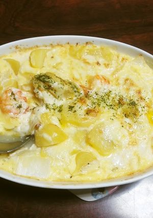 ヨーグルトで☆えびとじゃがいものグラタン-レシピのメイン写真