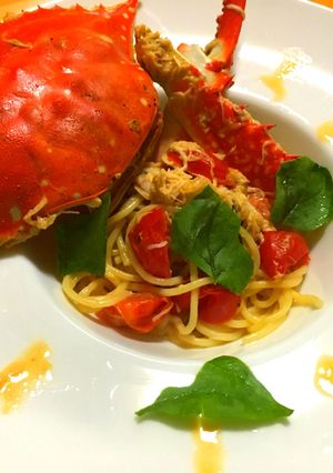 渡り蟹☆オイスターオーロラソースパスタ-レシピのメイン写真